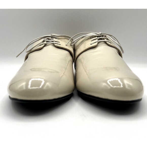 Women's Prada Vernice Soft 2 Oxford Cream Patent Leather New without Tags EU 40 - Picture 4 of 13